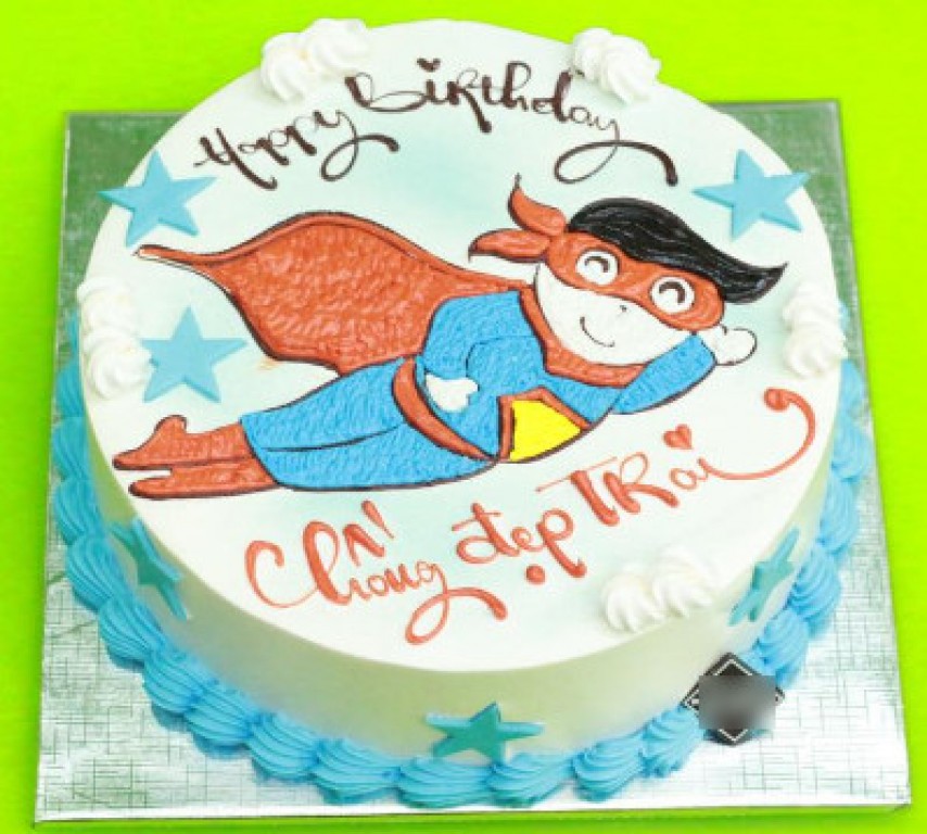 
			Mẫu bánh kem【superman, siêu nhân gao, người dơi, người nhện】
		
