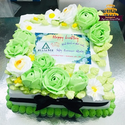 S45 BÃ¡nh kem hÃ¬nh chá»¯ nháº­t in áº£nh